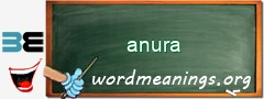 WordMeaning blackboard for anura